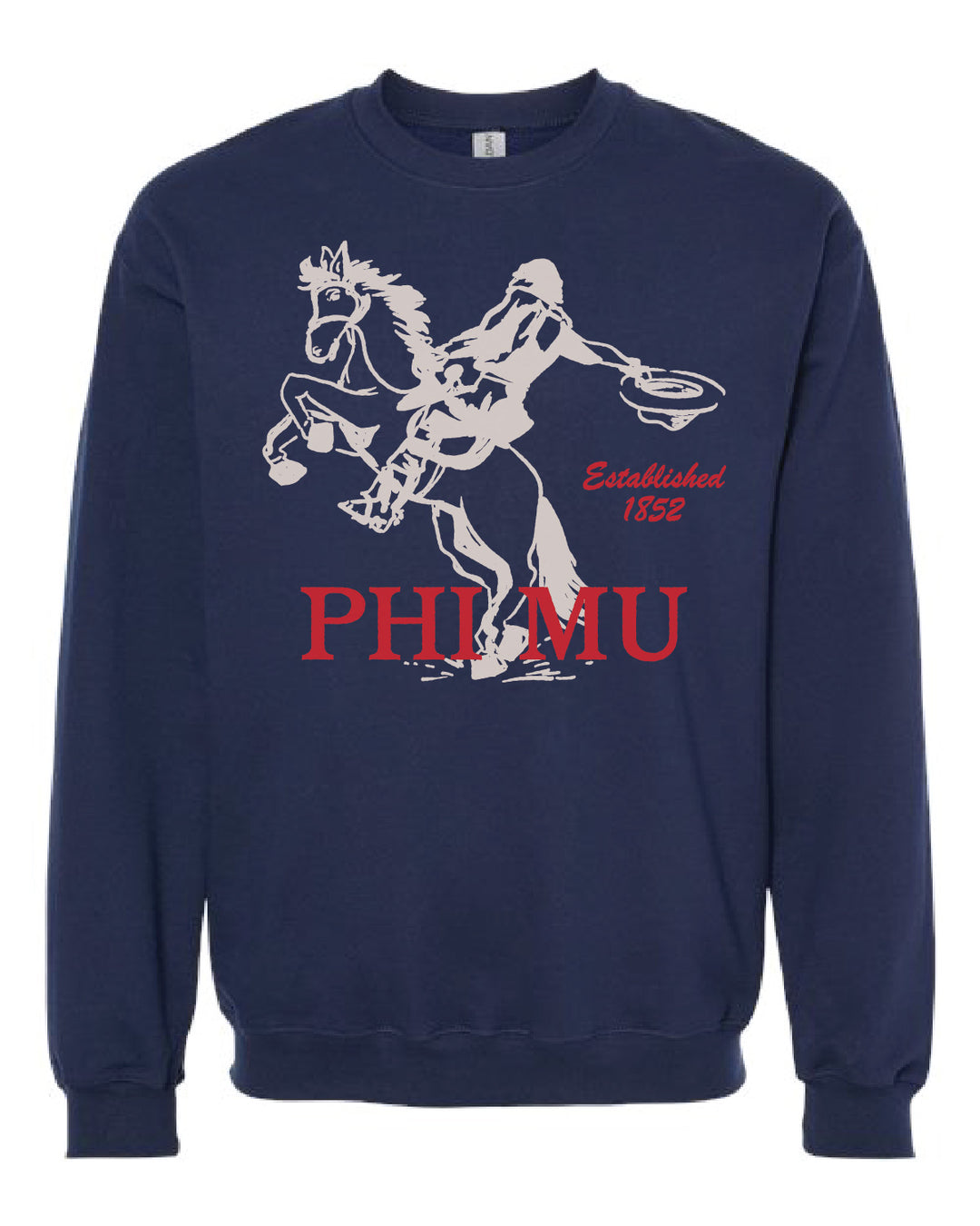Phi Mu Navy Rodeo Sorority Crewneck