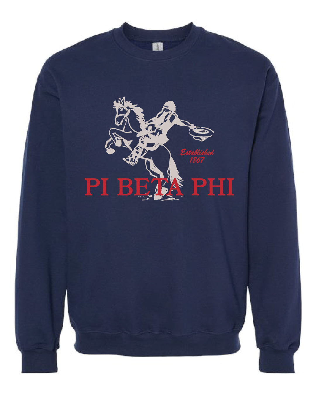 Pi Beta Phi Navy Rodeo Sorority Crewneck