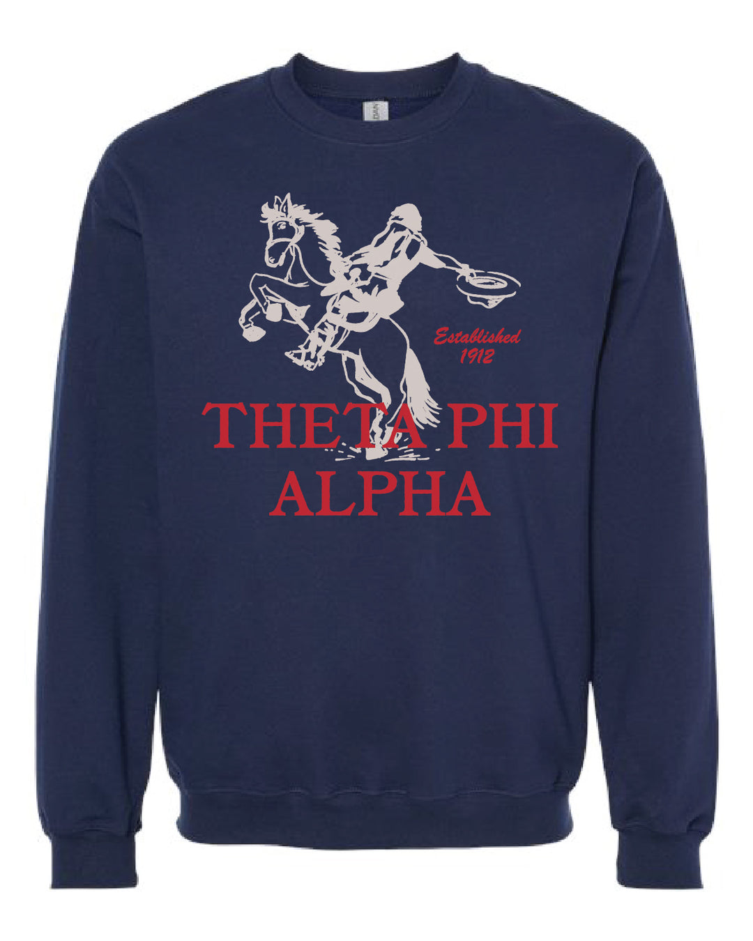 Theta Phi Alpha Navy Rodeo Sorority Crewneck