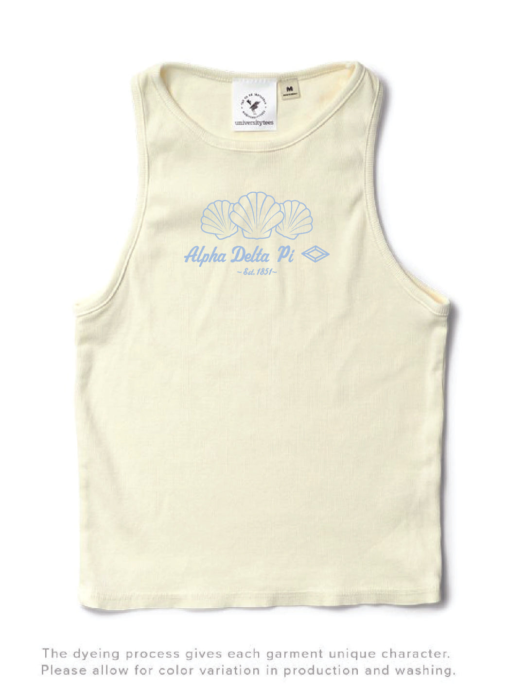Alpha Delta Pi Seashell Vanilla Ice Matching Set Tank