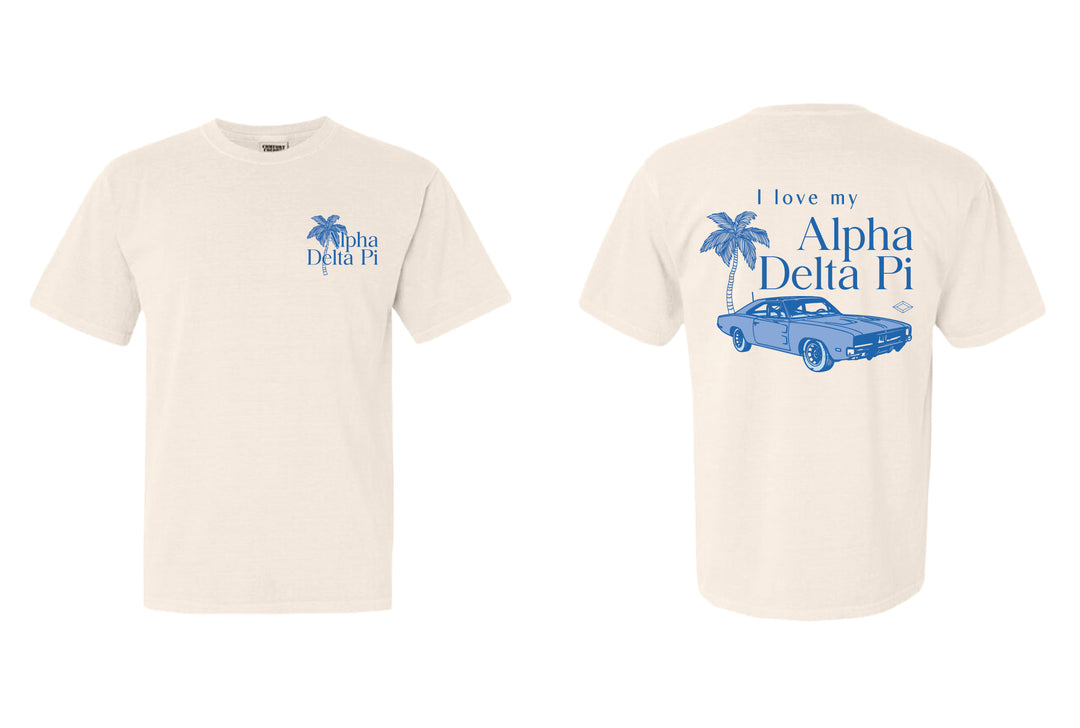 Alpha Delta Pi Significant Other Palm Tree Tee