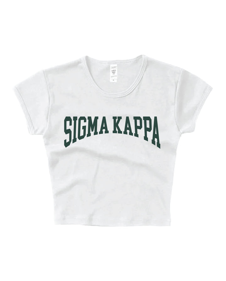 Everyday Dark Green Sorority Baby Tee