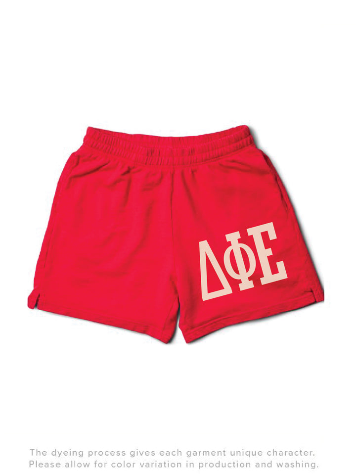Bold Red Sorority Shorts