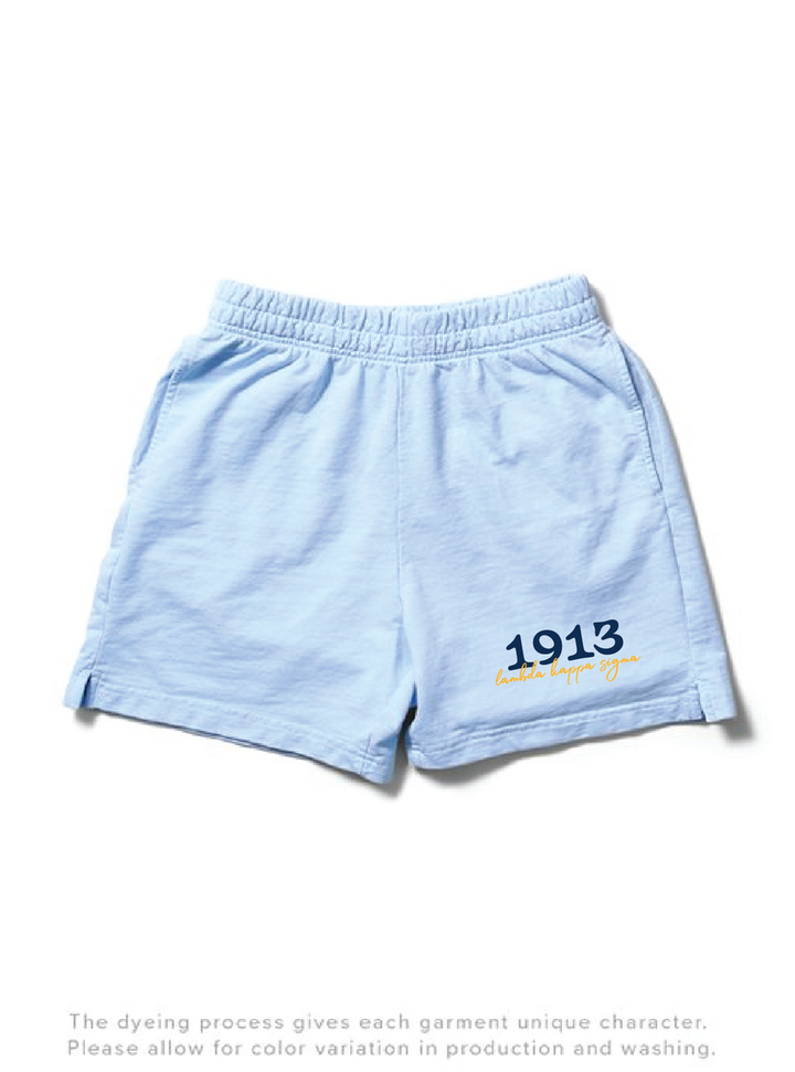 Lambda Kappa Sigma Est Year Arctic Blue Shorts