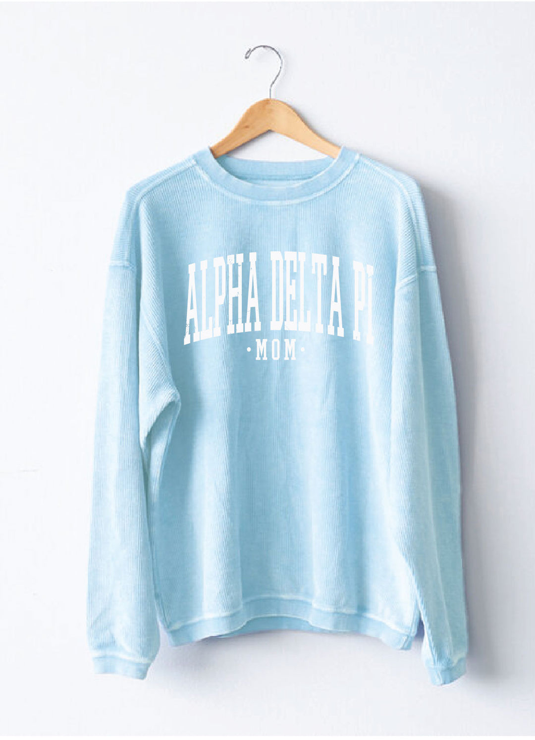 Alpha Delta Pi Mom Corded Crewneck