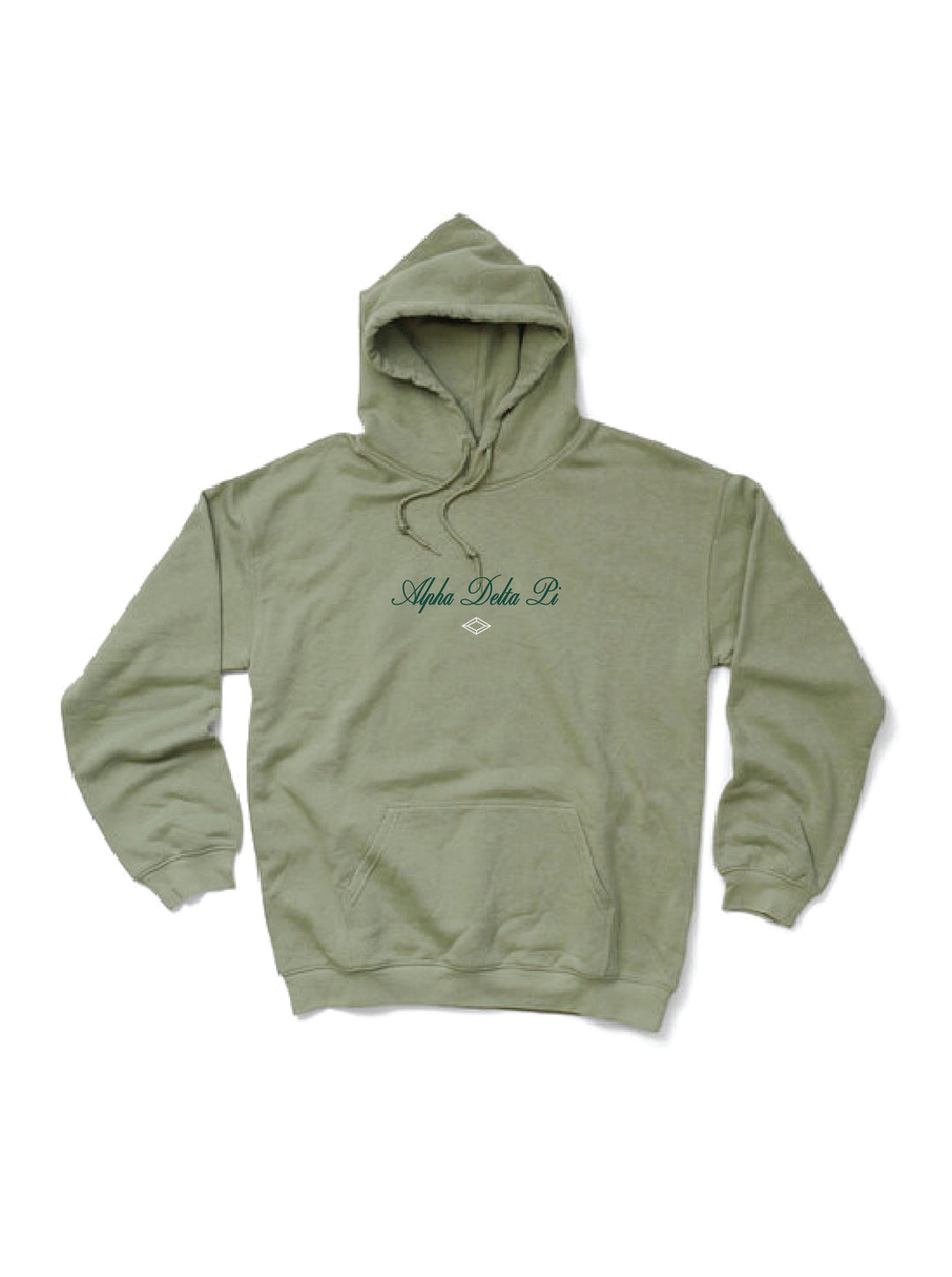 Alpha Delta Pi Embroidered Script Matching Set Sage Hoodie