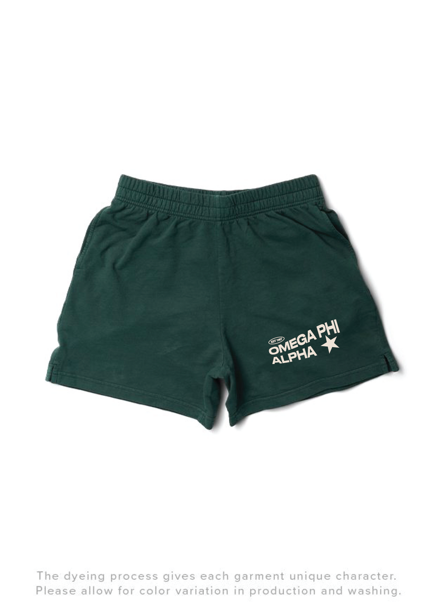 Omega Phi Alpha Alpine Oval Matching Set Shorts