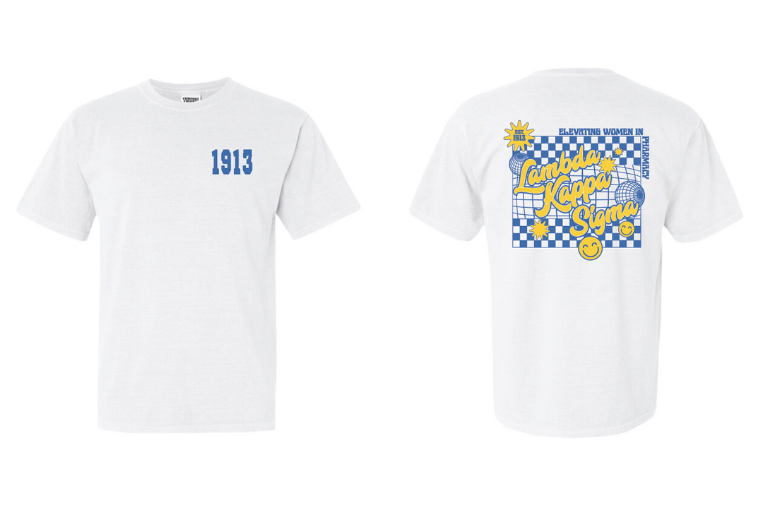 Lambda Kappa Sigma Blue Disco Tee