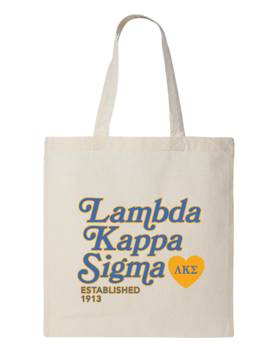 Lambda Kappa Sigma Yellow Heart Tote