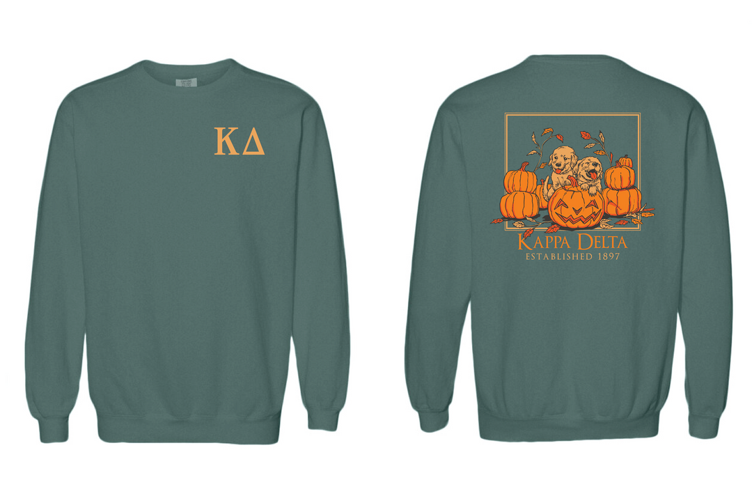 Pumpkin Puppy Sorority Crewneck - 2XL - 3XL