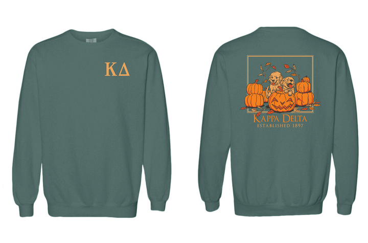 Pumpkin Puppy Sorority Crewneck - 2XL - 3XL