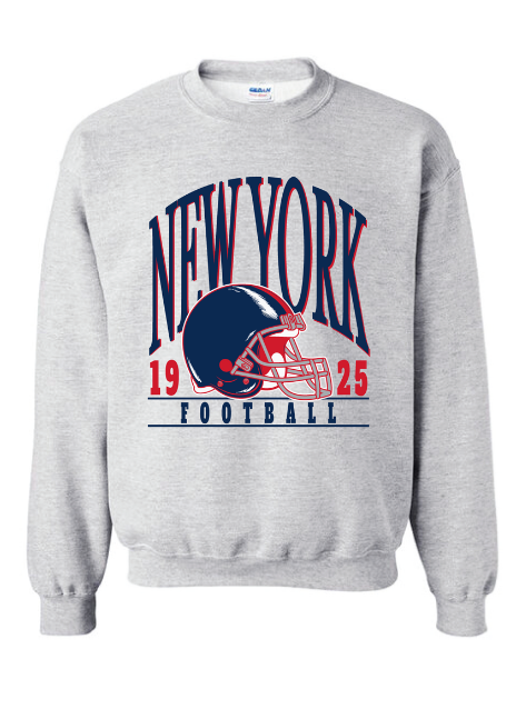 Red and Blue New York Football Crewneck