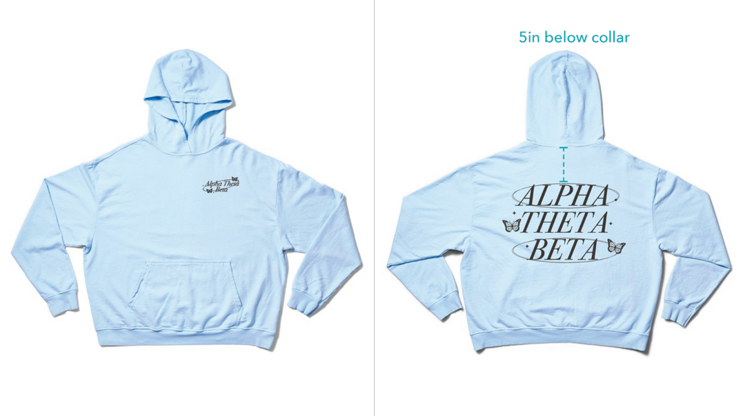 Arctic Blue AOB Light Weight Hoodie