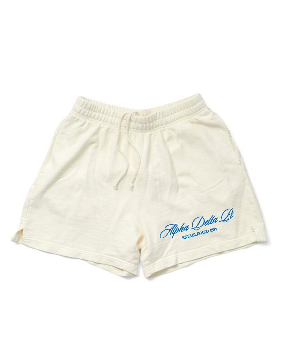 Vanilla Ice Alpha Delta Pi Bow Matching Set Light Weight Sorority Shorts