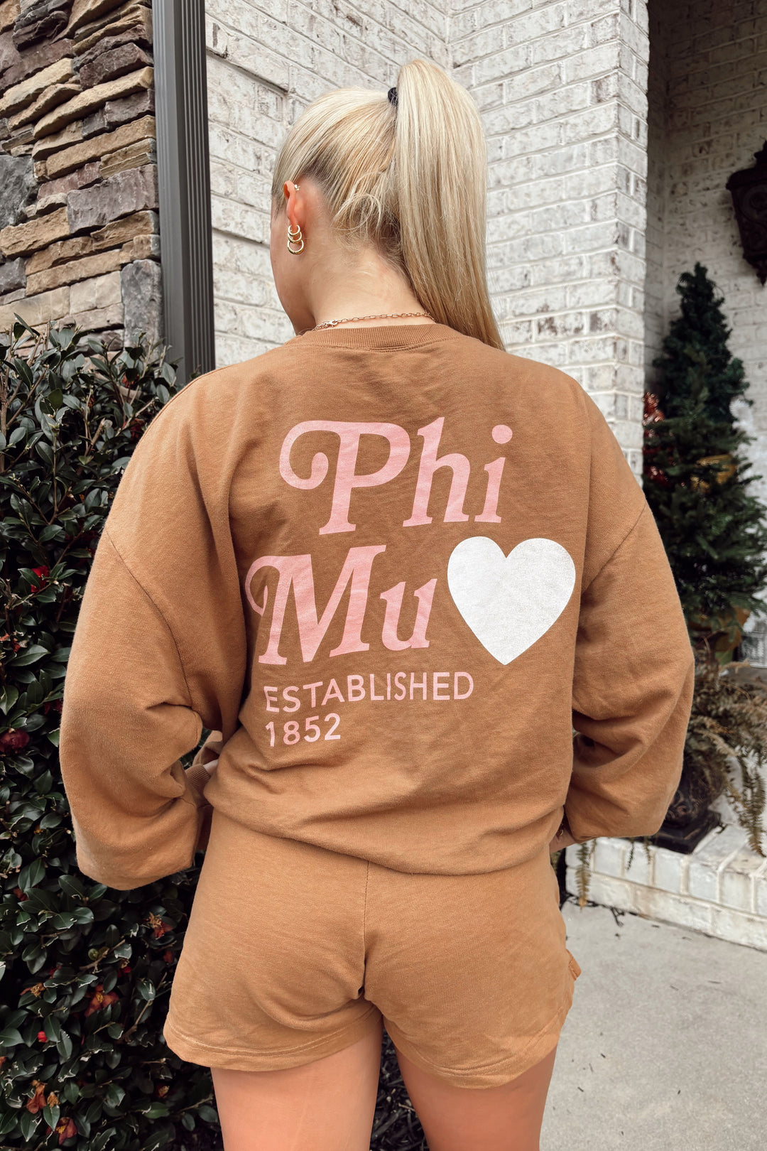 Caffeine Heart Light Weight Sorority Crewneck - 2XL