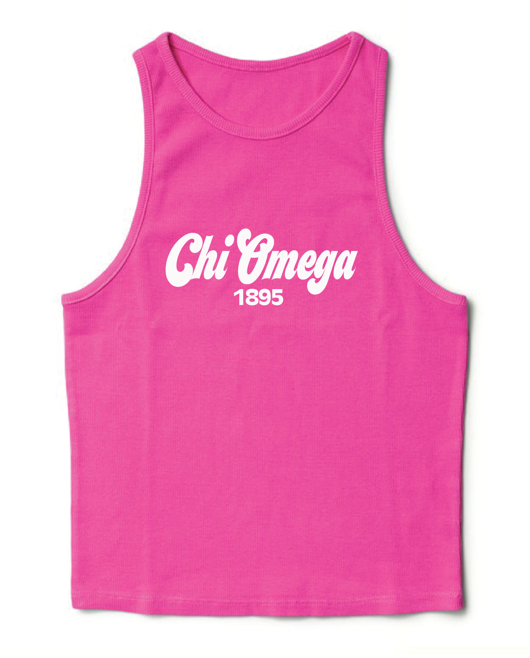 Ultra Pink Script Sorority Tank