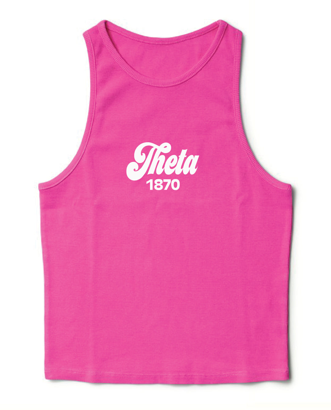 Ultra Pink Script Sorority Tank