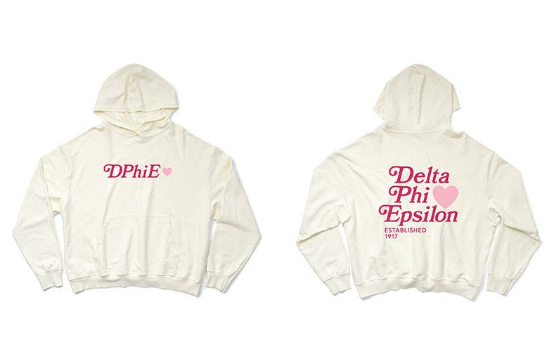 Delta Phi Epsilon Vanilla Ice Light Weight Heart Hoodie