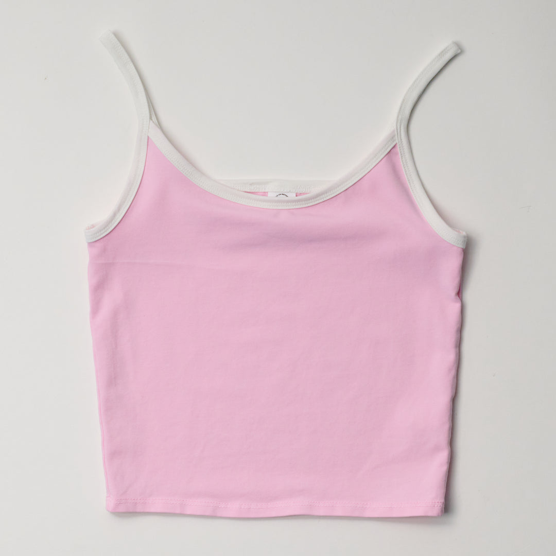 Blank Bubblegum/White Contrast Tank