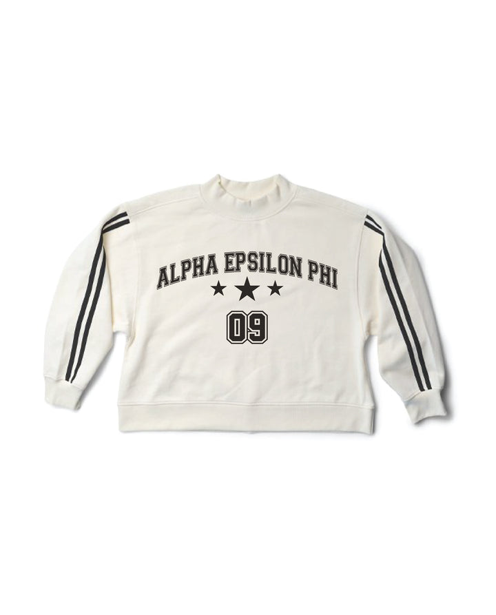 Varsity Est Year Mock Neck Sorority Crewneck