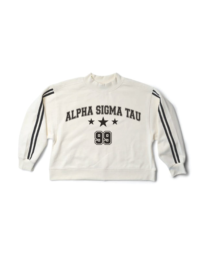Varsity Est Year Mock Neck Sorority Crewneck