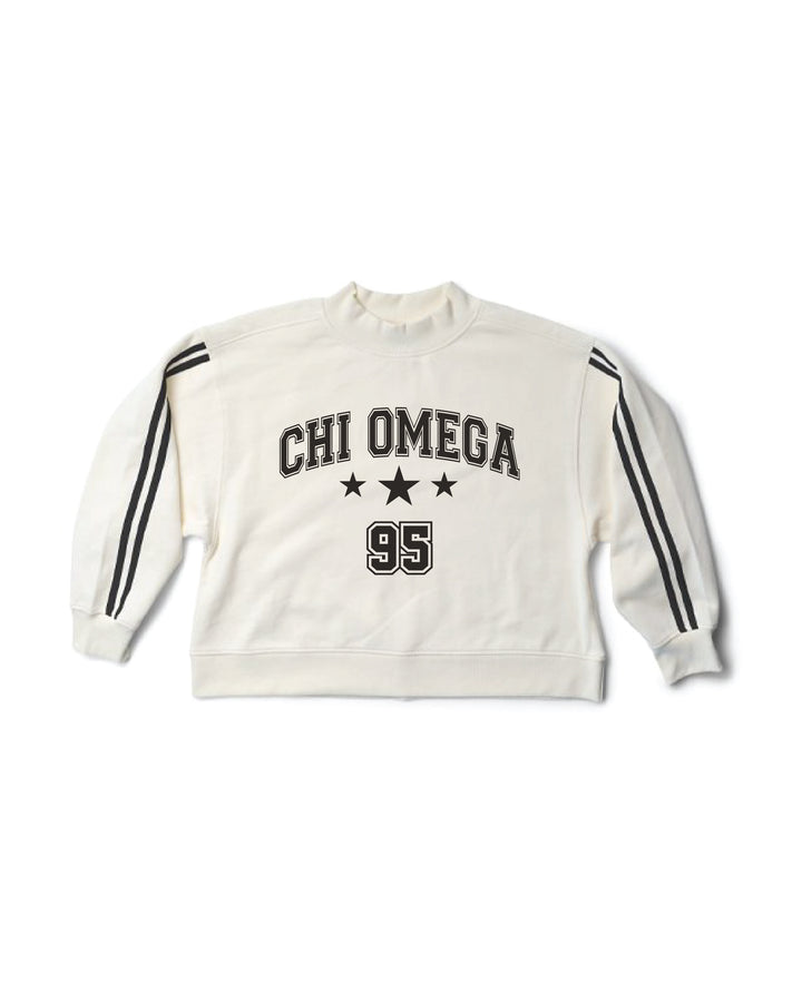 Varsity Est Year Mock Neck Sorority Crewneck