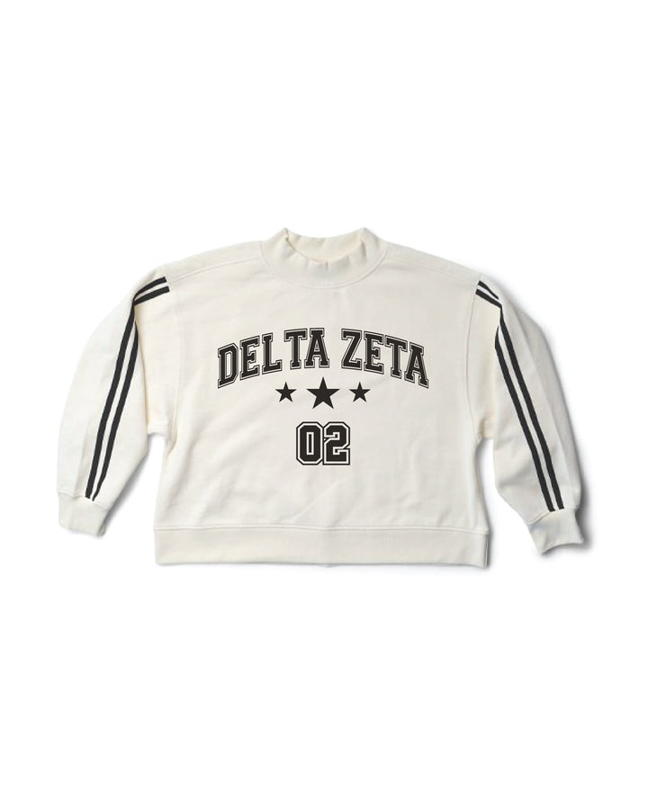 Varsity Est Year Mock Neck Sorority Crewneck