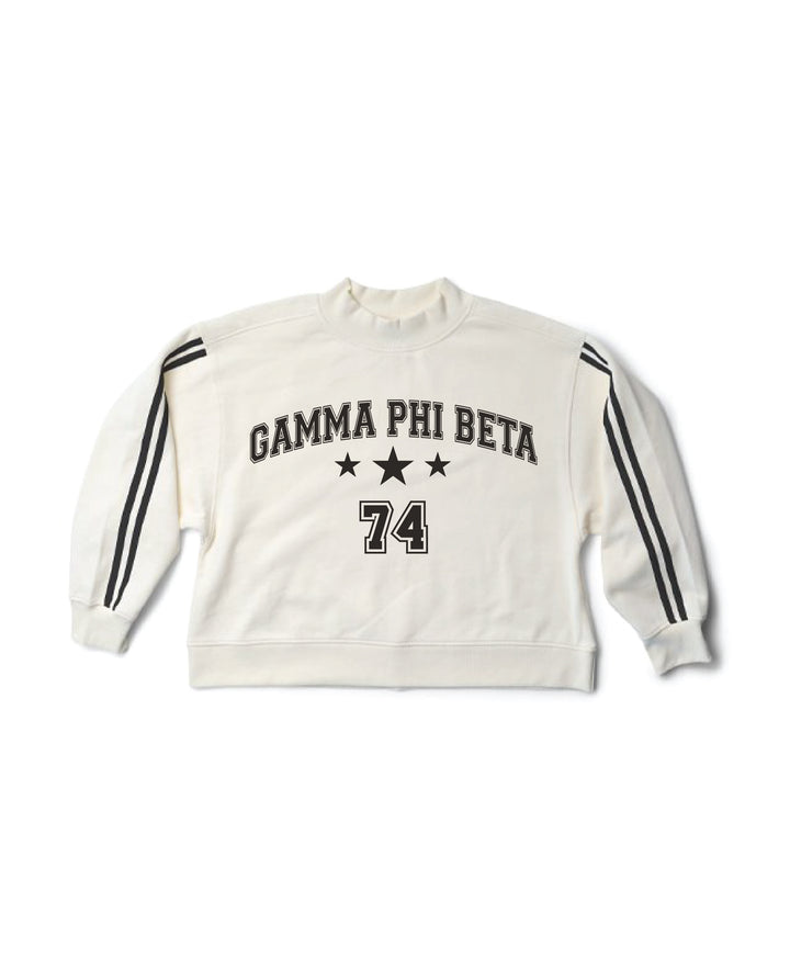 Varsity Est Year Mock Neck Sorority Crewneck