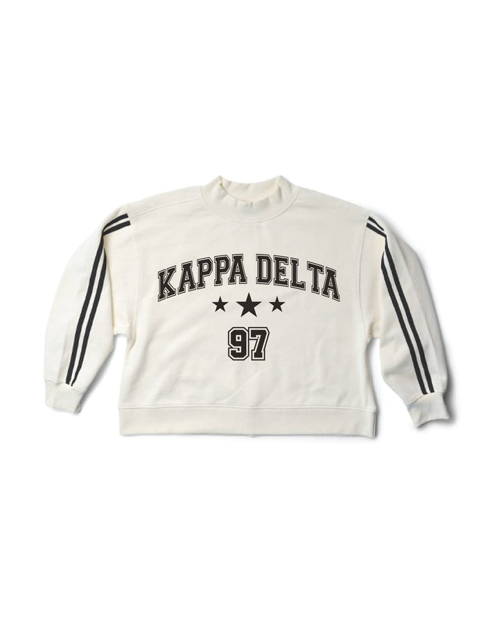 Varsity Est Year Mock Neck Sorority Crewneck