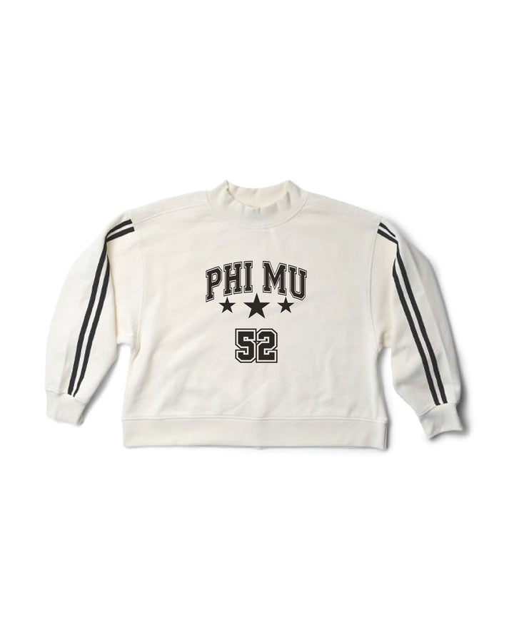 Varsity Est Year Mock Neck Sorority Crewneck