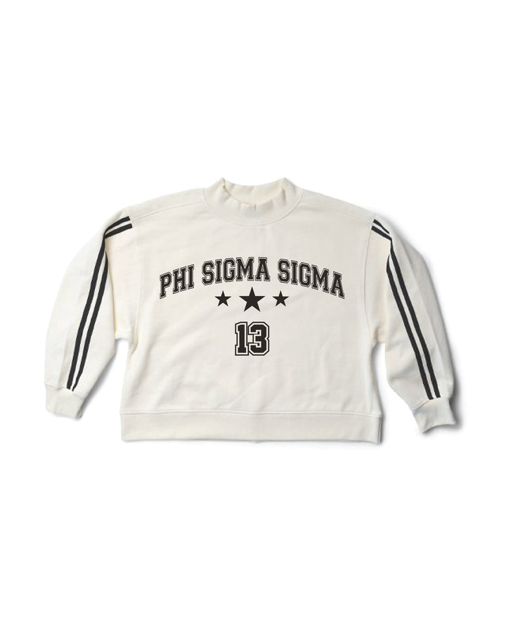Varsity Est Year Mock Neck Sorority Crewneck