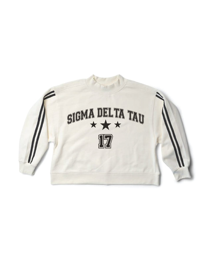 Varsity Est Year Mock Neck Sorority Crewneck