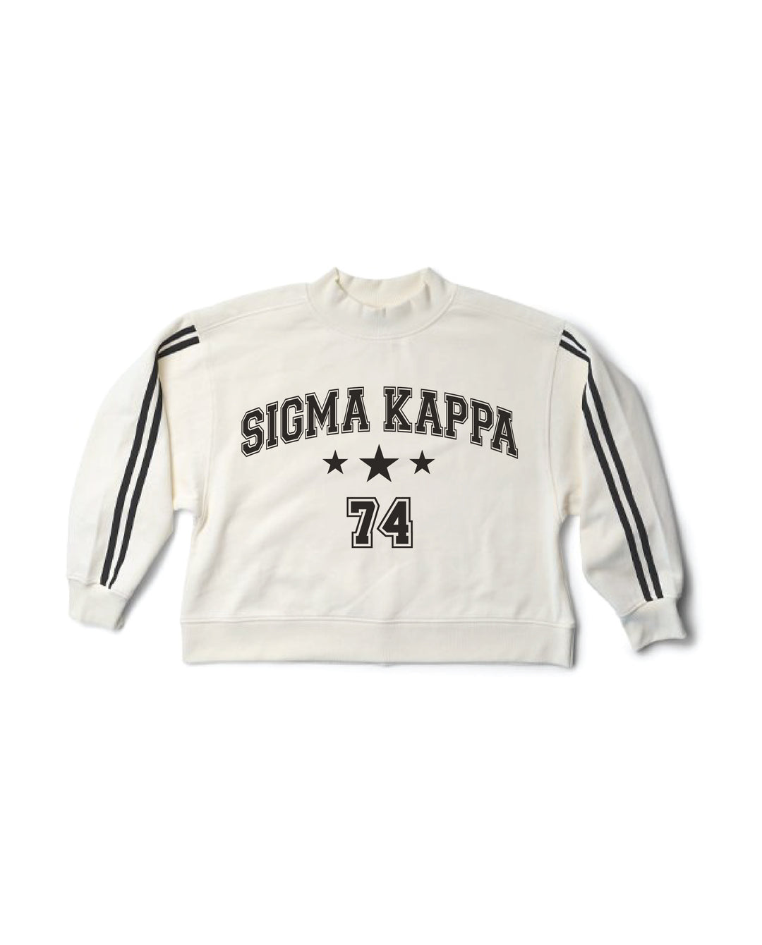 Varsity Est Year Mock Neck Sorority Crewneck