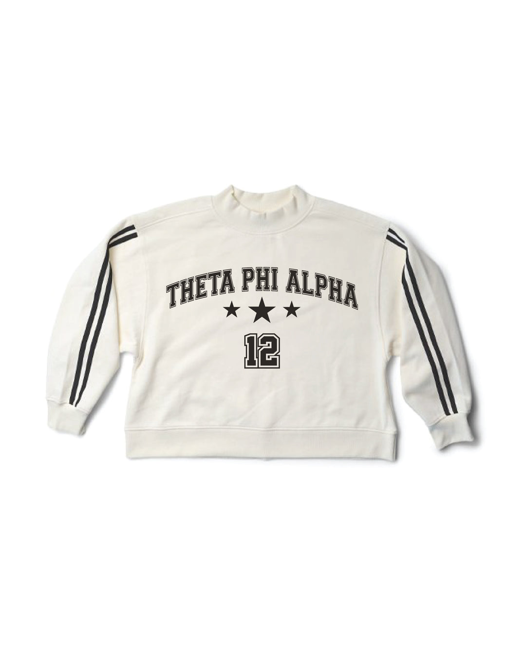 Varsity Est Year Mock Neck Sorority Crewneck
