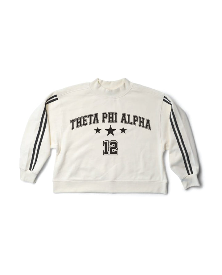 Varsity Est Year Mock Neck Sorority Crewneck