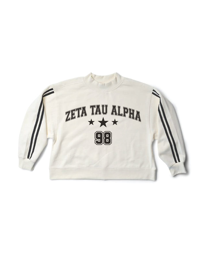 Varsity Est Year Mock Neck Sorority Crewneck