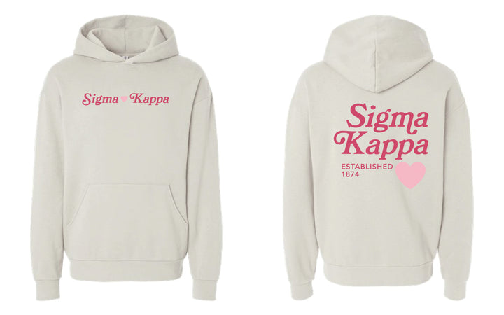 Heart Sorority Ivory Hoodie - 2XL - 3XL