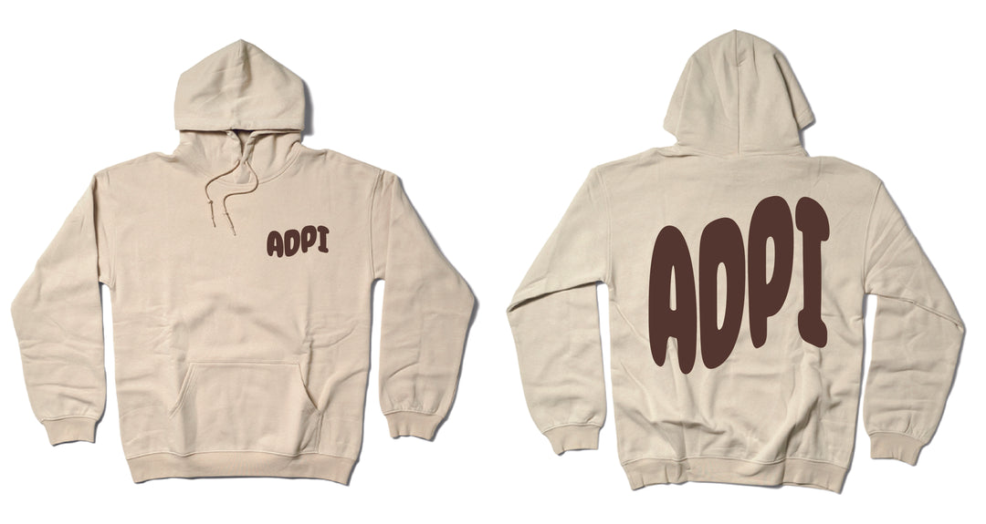 Alpha Delta Pi Wavy Tone On Tone Hoodie