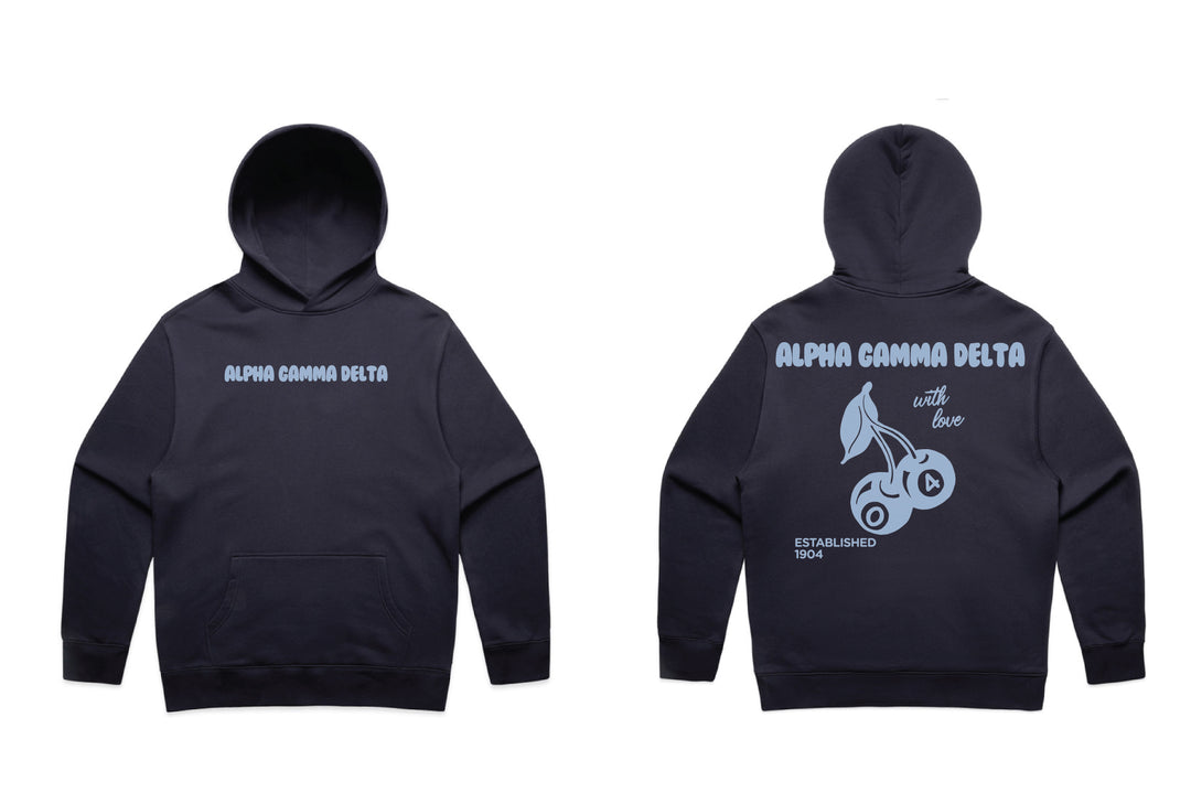 With Love Cherry Heavy Weight Sorority Hoodie
