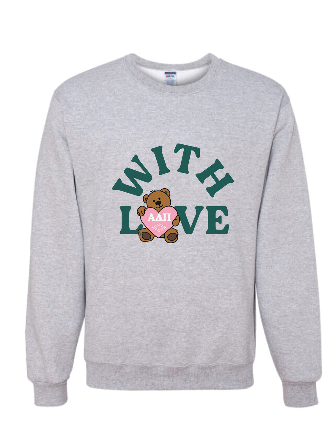 Alpha Delta Pi With Love Teddy Matching Set Crewneck