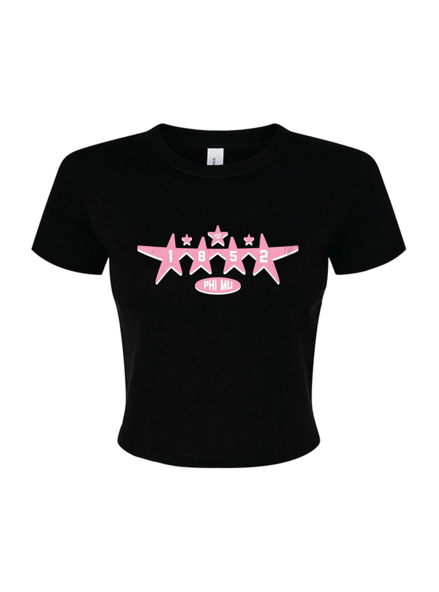 Phi Mu Baby Tees - Black