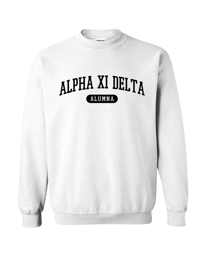 Black and White Sorority Alumna Matching Set Crewneck