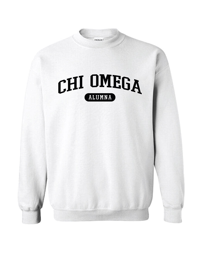 Black and White Sorority Alumna Matching Set Crewneck