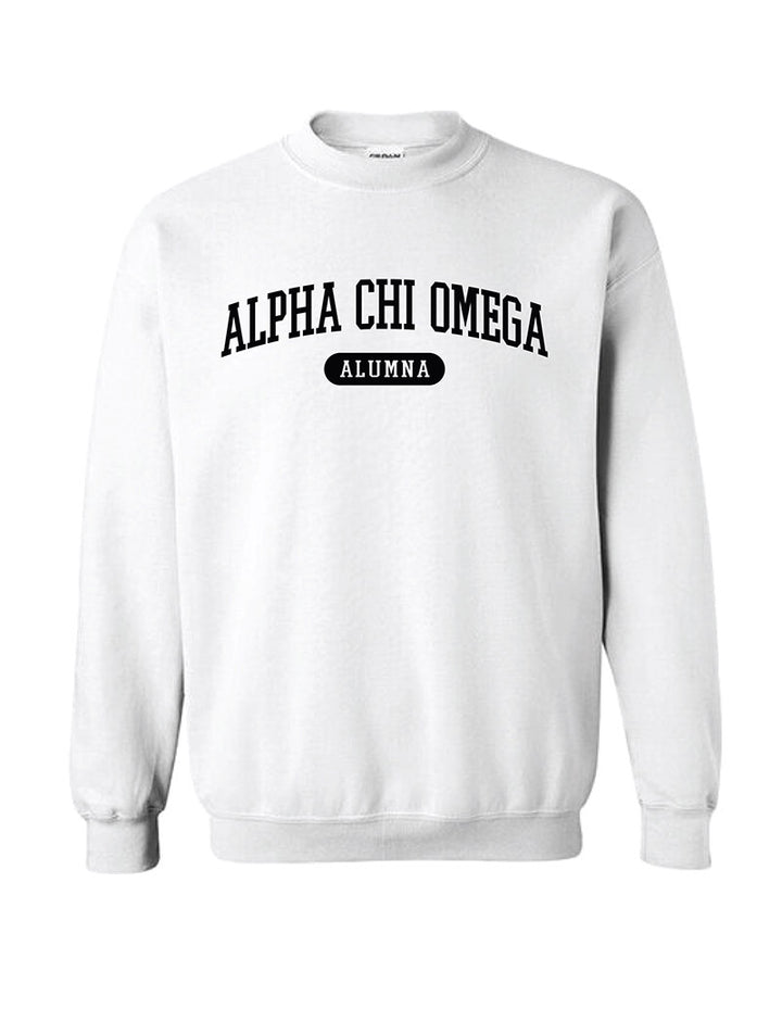 Black and White Sorority Alumna Matching Set Crewneck