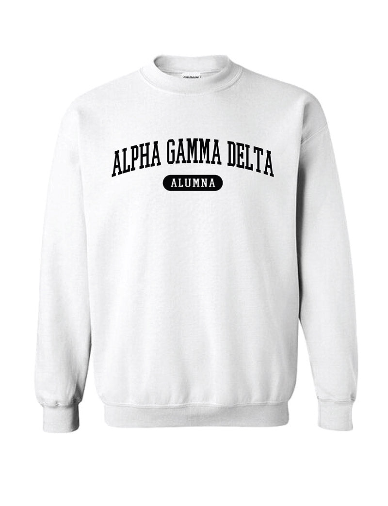Black and White Sorority Alumna Matching Set Crewneck
