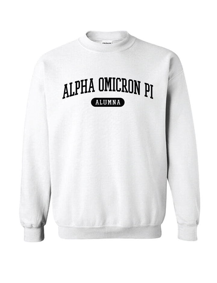 Black and White Sorority Alumna Matching Set Crewneck