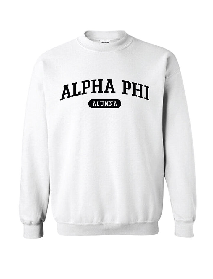 Black and White Sorority Alumna Matching Set Crewneck