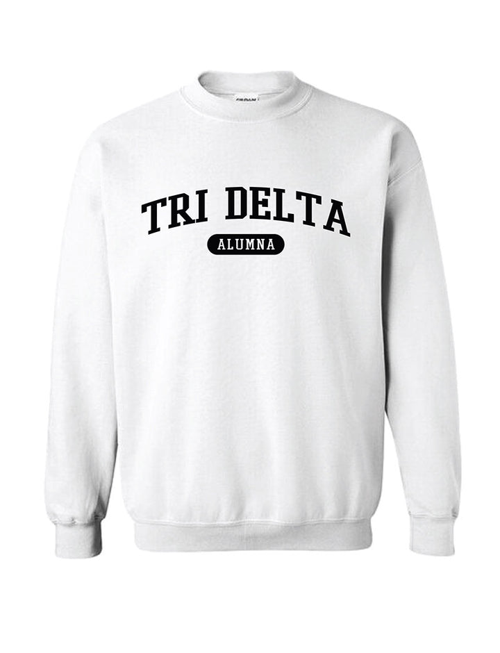 Black and White Sorority Alumna Matching Set Crewneck