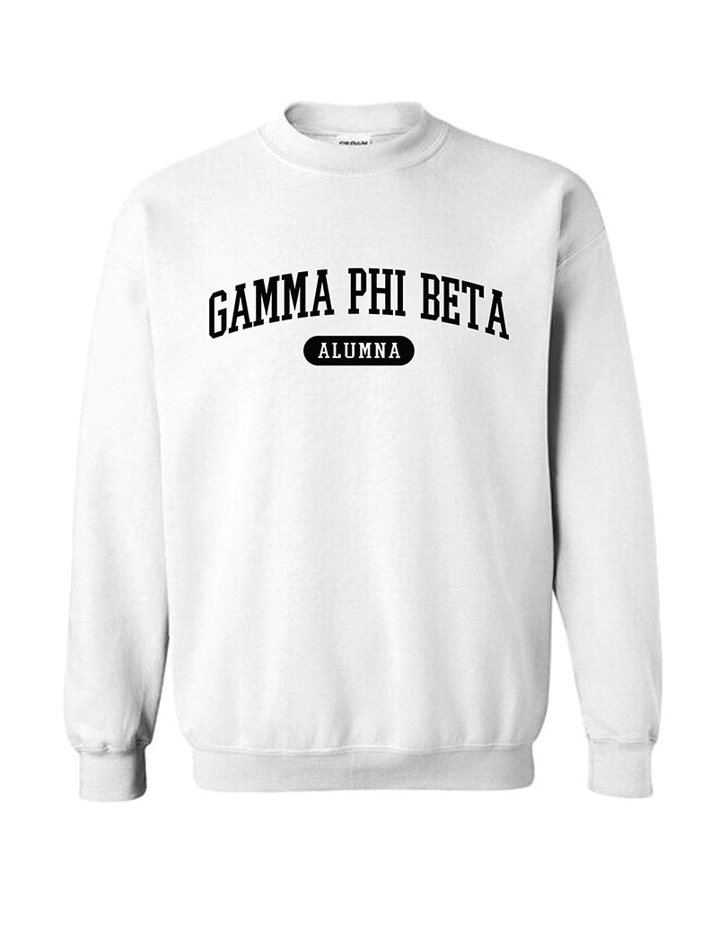 Black and White Sorority Alumna Matching Set Crewneck