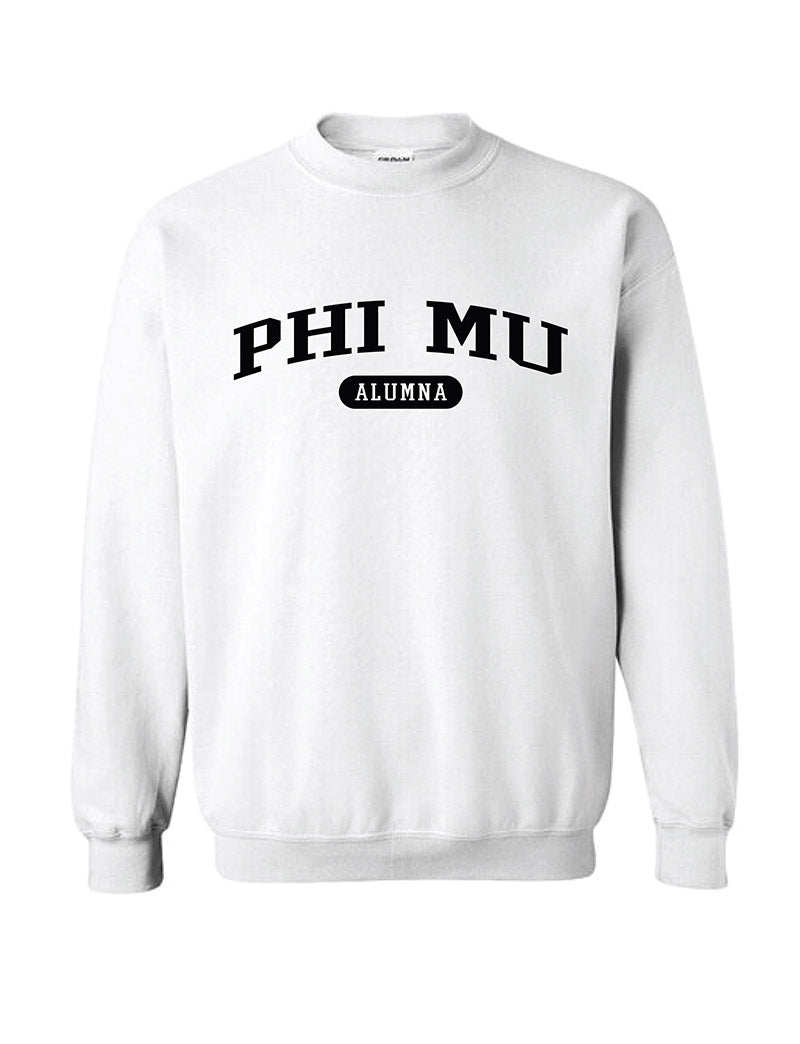 Black and White Sorority Alumna Matching Set Crewneck